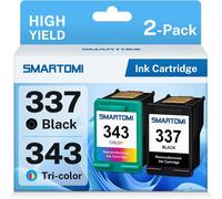 337 343 Cartouches compatibles avec HP 337 343 XL Cartouches d'encre pour HP DeskJet 5940 6940 6980 D4160, PhotoSmart 2570 2575 8030 C4180 C4190 D5160, OfficeJet H470 6310 6315 K7100