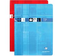 3378c Un Cahier Agrafé De Travaux Pratiques-24x32 Cm-64 Pages Petits Carreaux 90 G Et Unies Blanches 125 G-Couverture Carte Pelliculée-Couleur Aléatoire
