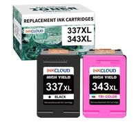 337XL 343XL cartouche d'encre Compatible pour HP 337 343 XL 5940 D4145 D4155 6988 6943 2570 8030 8050 C4140 C4150 4160 41801 Black 1 colour