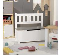 （3382633)Meuble pour bébés/tout-petit Scandinave - style,Banc de rangement pour enfants Blanc et gris 60x30x55 cm MDF
