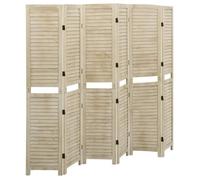 338581 vidaXL Cloison de séparation 6 panneaux 210x165 cm Bois de Paulownia