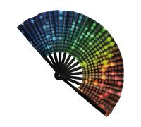 33CM Kung Fu fanLarge Folding Hand fan- Unisex Folding Carnival Popular fanFoldable Craft Handheld, Color Hand Fn Line Dance Popular fan| Suitable For Party Dance, Performance, And Events