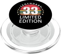 33e Anniversaire Vintage Legendary Limited Edition Retro B-Day PopSockets PopGrip pour MagSafe
