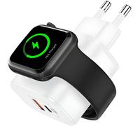 33w 3 In 1 Charging Station For Apple Watch,Iphone And Airpods Fast Charger Usb-C And Usb-A With Magnetic Wireless Charger Compatible With Apple Watch 1-9/Se/Ultra,Ipad,Samsung,Huawei
