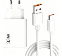 33W Chargeur Rapide avec Câble USB C 1m Chargeur USB C 33w Chargeur Turbo pour Xiaomi Pad 5 Redmi Note 14 13 12 Mi 10T Pro Lite