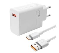 33W Chargeur Rapide avec câble USB C de 1m pour Xiaomi Redmi Note 14 13 12 11 11S 10 9 8 Pro Redmi 13C 12C XiaoMi 10T 10 11 Lite 11 14 Pad 6 5 POCO X6 X5 X3 M6 M5 F3 F2 Pro Chargeur Turbo