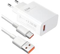 33w Fast Charger For Xiaomi Redmi Note 13, 12, 11, 11s, 10t, Mi 10t, 10, Poco X6, F3, M5, X5, Turbo Usb C Charger With 2m Cable For Xiaomi Mi 11, 11 Lite, 10 Pro, 10t Lite, Quick Charge