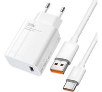 33w Usb Fast Charger Adapter With 6a Usb C Cable For Xiaomi Redmi Note 13/12/11/11s/9/10/11 Pro/12 Pro/13 Pro,Xiaomi 10t/11 Lite/10/10 Lite/10t Lite/11,Poco X6/X3/F3/X5/M5/F2 Pro (33w 3w