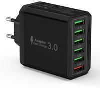 33w Usb Fast Iphone Charger, Qc3.0 Socket Block For Iphone 15 Pro Max 14 Plus 13 12 11 Se Xr, Ipad Pro, Samsung, Multi Socket Usb Head Charger Iphone Power Supply Ac Adapter