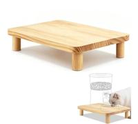 34,5×20 Cm Support Gamelle Chat,Support Surélevé en Bois Massif pour Distributeur Croquettes Chat Automatique,Gravity Cat Water Dispenser Stand,Support de Distributeur d'eau pour Chat