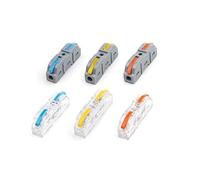 34/50/100PCS Lever Wire Connector For Fast Connection 1 to 1 inline Wire Connector Compact Splice Insulated Terminal 28-12 AWG NWPNLXEA(NC-221,34PCS)