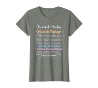 34 ans de mariage | anniversaire de mariage - noces d'ambre T-Shirt