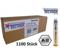 34° Clous en bande 2,8x55mm anneau inox A2 1x gaz pour Paslode IM90Ci IM90Xi IM100Xi1,1M