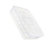 34 Compartiments Boîte de Conservation des Œufs Portable pour Frigo | Plastique Blanc Transparent, Grille Amovible et Fermeture, Rangement Gain de Place pour Fruits, Camping