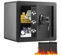 34 L Coffre-Fort Numérique - VEVOR - 400 x 300 x 350 mm Coffre-Fort de Sécurité - 2 Types de Déverrouillage Mot de Passe et Clés