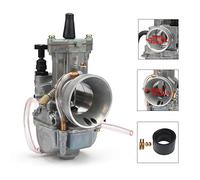 34 mm Carburateur,PowerJet PWK 30 mm Carburateur Moto pour Dirt Bike Motocross Motorrad Go Karts Scooter Quad ATV