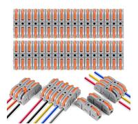 34 Pices Connecteurs Electriques Rapide avec Levier de Commande Bornes de Connexion Automatique Domino couleurs multiples BORNE