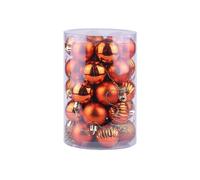 34 Pieces 4cm Shatterproof Christmas Ball Ornaments for Xtmas Tree Wedding Birthday Party Decor-bronze