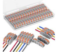 34 Pièces Connecteurs Electriques Rapide avec Levier de Commande, Bornes de Connexion Automatique, Domino Electrique, 1-Fil