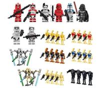 34 pièces de jouets à assembler pour enfants, ensemble de soldats robots de combat Star Wars, mini-figurines de combat à assembler.