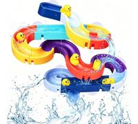 34 Pièces Jouet de Bain à Circuit, DIY Jouet de Baignoire, Jouet de Bain avec Piste de Construction de Toboggan Aquatique, pour Les + 3 âge, Cadeaux d'anniversaire pour GarçOns Et Filles