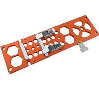 340 mm - Rail de guidage à angle droit à 90° - Butée d'angle - Pince de guidage électrique pour le travail du bois - Compatible avec Festool et Makitas - Orange