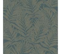 34007 - Papier Peint Galerie Vert Or Botanique D'Hôtel