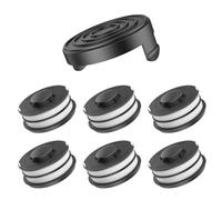 3405685 Bobine de rechange, couvercle de bobine TLE-02-1, pour coupe-bordure Einhell GC-ET 4530, compatible avec les pièces de rechange Einhell (6 bobines de fil de rechange + 1 couvercle de bobine)