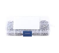 340pcs Coffret de Boulon Vis Ecrou Hexagonal à Tête Ronde Bombée en Acier Inoxydable 304, M3 X 5/6/8/10/12/14/16/18/20mm