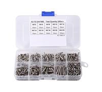 340Pcs M3 Coffret de Assortiment Vis Boulon Tête Ronde Fraisée Phillips Entièrement Filetée en Acier avec Ecrous Hexagonals, M3 x 5/6/8/10/12/14/16/18/20mm