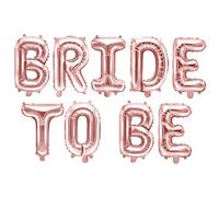 PartyDeco Ballon lettre Team Bride – Or rose – 345 x 45 cm – Hélium inclus