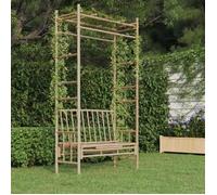 341742 vidaXL Banc de jardin avec pergola 116 cm Bambou