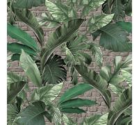 34196 - Loft 2 Tropical Brick Greige Green Galerie Papier Peint
