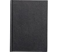 34247c Carnet Cousu Goldline - 64 Feuilles Papier Dessin Blanc - A6 10,5x14,8 Cm 140g - Format Portrait - Couverture Rigide Noire Imitation Toile