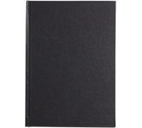 34247c Carnet Cousu Goldline - 64 Feuilles Papier Dessin Blanc - A6 10,5x14,8 Cm 140g - Format Portrait - Couverture Rigide Noire Imitation Toile