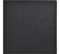 34250c Carnet Cousu Goldline-64 Feuilles Papier Dessin Blanc-20x20 Cm 140g-Format Carré-Couverture Rigide Noire Imitation Toile