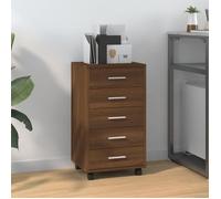 342676 vidaXL Armoire à tiroirs avec roulettes Chêne marron Bois d'ingénierie