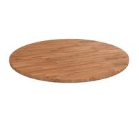 vidaXL Dessus de table rond Bois chêne traité Marron clair Ø60x1,5 cm