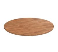 342963 vidaXL Dessus de table rond Marron clair Ø80x1,5 cm Bois chêne traité