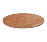 342964 vidaXL Dessus de table rond Marron clair Ø90x1,5 cm Bois chêne traité