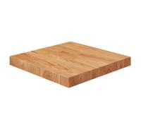 vidaXL Dessus de table carré Marron clair 40x40x4 cm Bois chêne traité