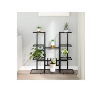 Jardinière avec Roues 94,5x24,5x91,5 cm Blanc Fer Étagère pour Plantes vidaXL