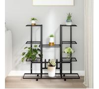 Vidaxl Jardinière Avec Roues 94,5x24,5x91,5 Cm Noir Fer Noir