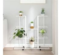 Vidaxl Jardinière Avec Roues 94,5x24,5x91,5 Cm Blanc Fer Blanc