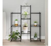 343123 vidaXL Jardinière 83x25x100 cm Noir Fer Noir G