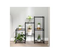 Jardinière 83x25x80 cm Noir Fer Étagère pour Plantes Support à Fleurs vidaXL