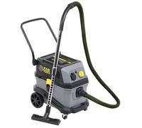 Fartools Aspirateur Eau, poussière, plâtre et gravats, Triple Filtration et décomatage 1600W 35L, Prise asservie, variateur de Vitesse, Trolley, Nombreux Accessoires
