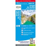 3442otr gorges du verdon moustiers saint marie - resistante - Echelle 1:25 000 - Collectif - Ign Institut Geographique National - Atlas / carte