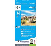 Carte de randonnée IGN TOP 25 n° 3443 OT - Aups & Salernes