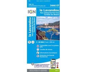 3446et le lavandou parc national de port-cros - Échelle 1 : 25 000 - Collectif - Ign Institut Geographique National - Atlas / carte